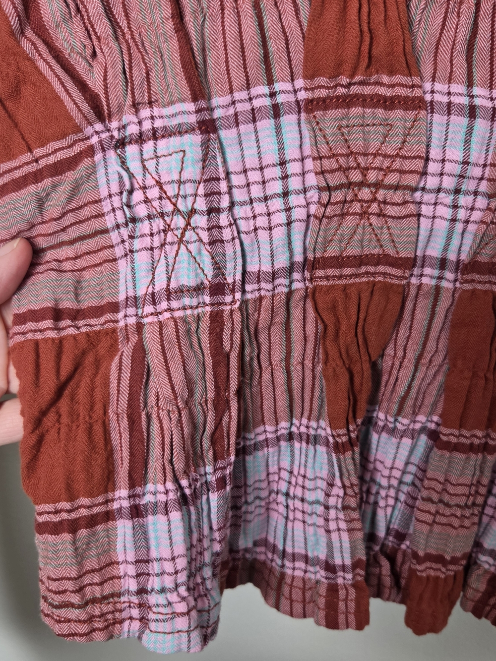 Pilcro The Bobbie Plaid Fitted Waist Shirt - Picture 6 of 8